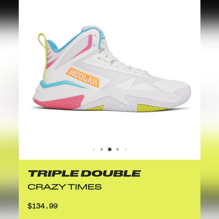 Moolah White And Pink Sneakers